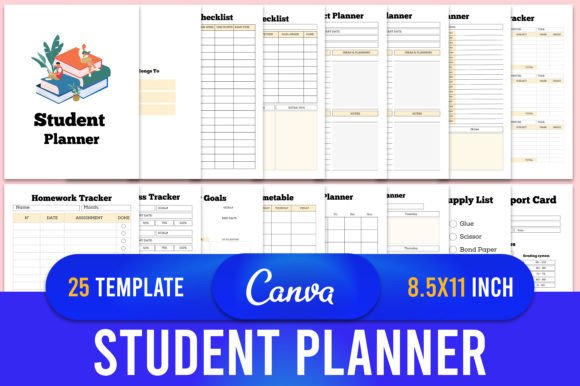 Download Student Planner Canva Template - Canva Collection