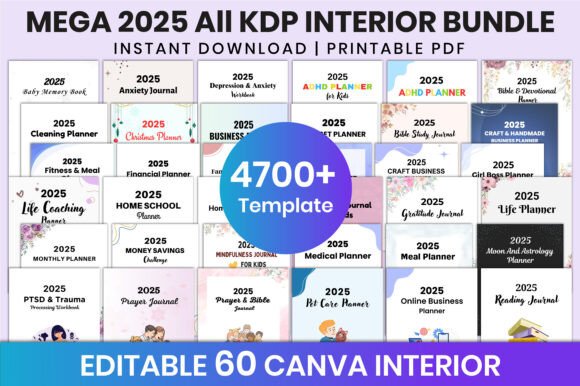 Download Mega 2025 All KDP Interior Bundle Canva - Canva Collection
