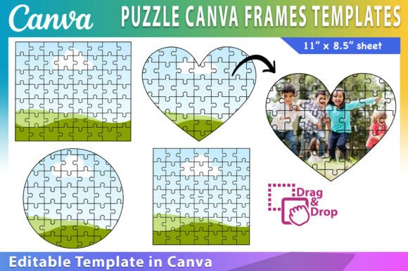 Download Puzzle Canva Frame Template - Canva Collection