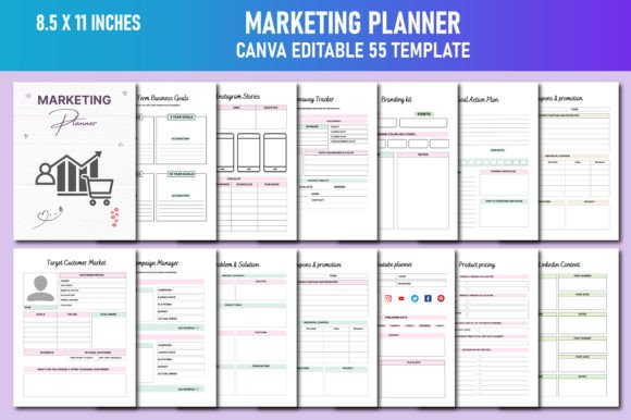 Download Marketing Planner Canva KDP - Canva Collection
