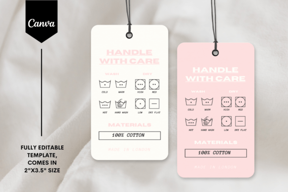 Download Editable Care Guide Hang Tag Template 5 - Premium Bundle