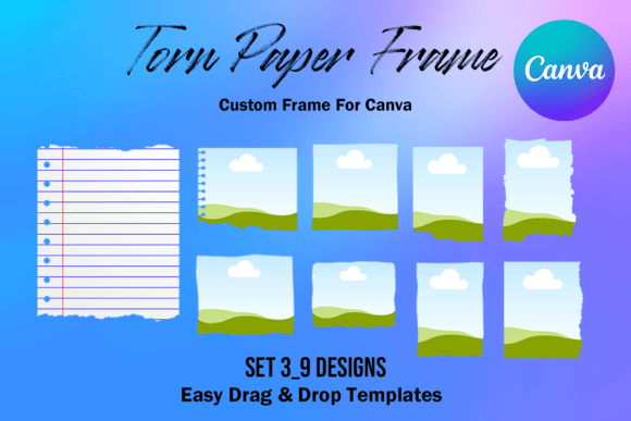 Download Torn Paper Ripped Canva Frame Template - Canva Collection