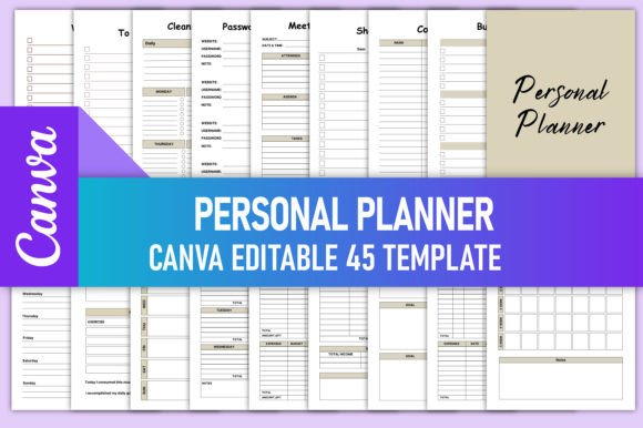 Download Personal Planner for Canva KDP Interiors - Canva Collection