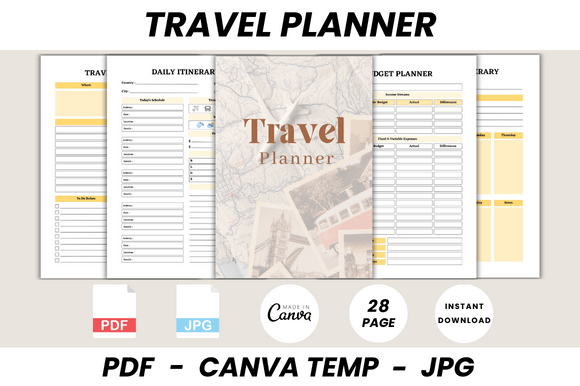 Download Travel Planner Canva Template - Canva Collection