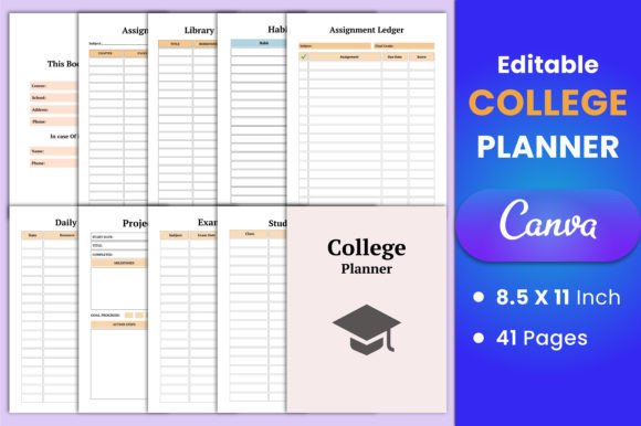 Download College Planner Canva Template - Canva Collection