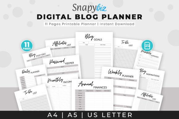 Download Digital Blog Planner | Blogger Planner - Digital Collection