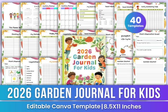 Download 2026 Garden Journal for Kids Canva Kdp - Canva Collection