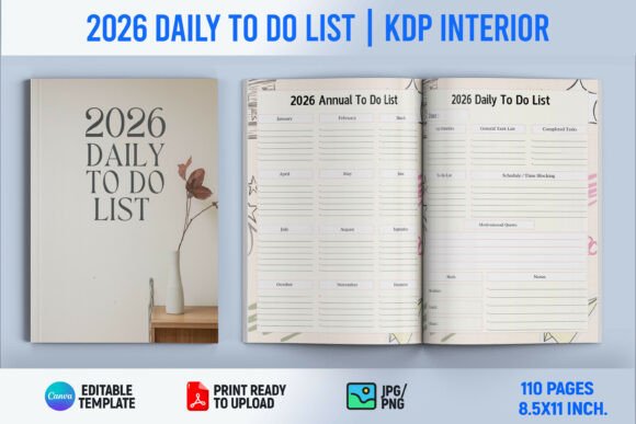 Download 2026 Daily to Do List | Canva Template - Canva Collection