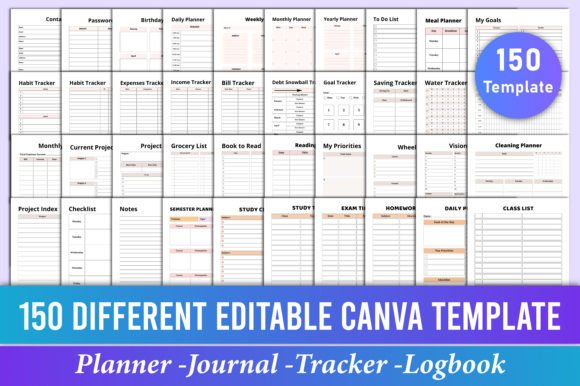 Download 150 Different Editable Canva Template - Canva Collection
