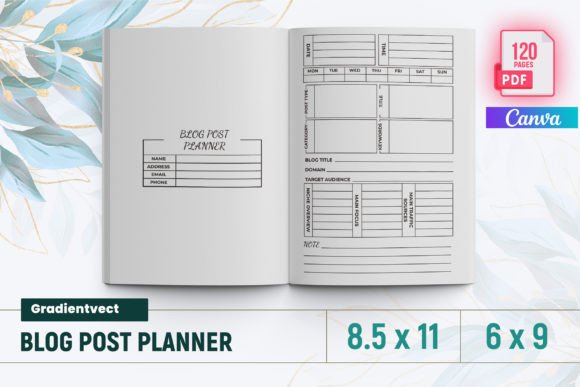 Download (KDP) Blog Post Planner Canva - Canva Collection