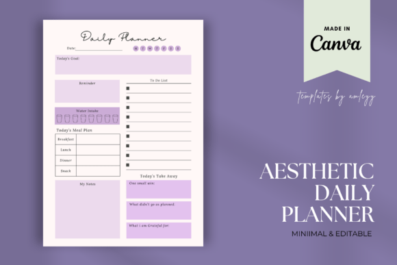 Download Aesthetic Daily Planner – Elegant Canva - Canva Collection