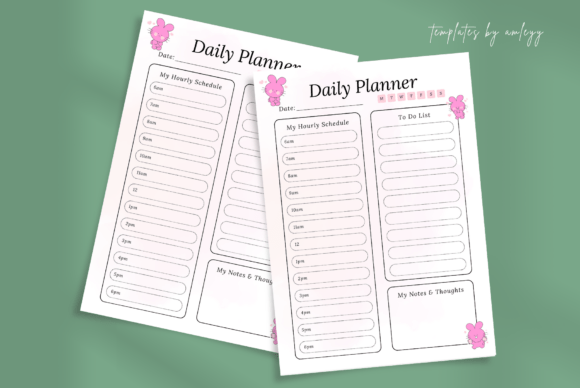 Download Kawaii Daily Planner Template Canva - Canva Collection