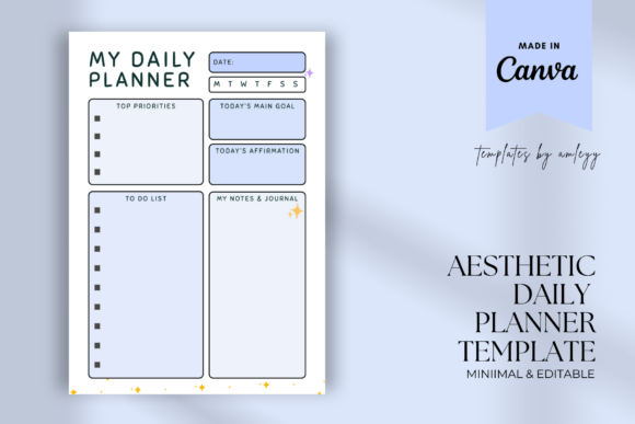 Download Cute Free Daily Planner Template | Canva - Canva Collection
