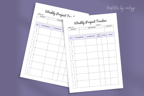 Download Weekly Project Tracker Canva Template - Canva Collection