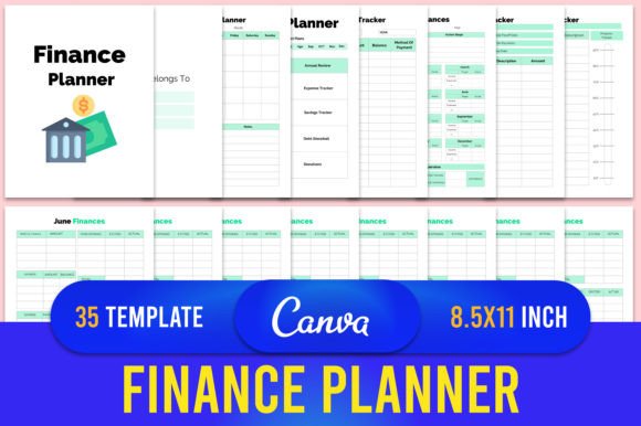 Download Editable Finance Planner Canva Template - Canva Collection