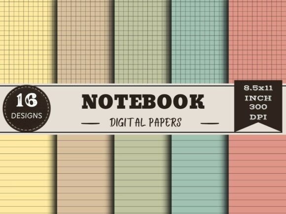Download Notebook Digital Paper Pack - Digital Collection