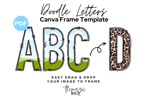 Download Alphabet Letters Editable Canva Frame - Canva Collection