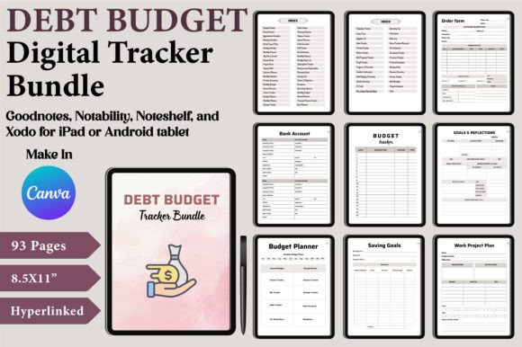 Download Digital Debt Budget Tracker Canva - Digital Collection