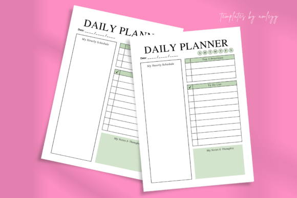 Download Minimal Cute Daily Planner Canva Templat - Canva Collection