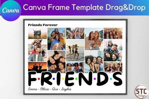 Download FRIENDS Photo Collage Canva Frame - Canva Collection