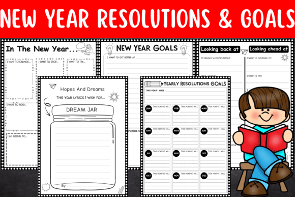 Download Kids New Year Goals Resolutions Planner - Premium Resources