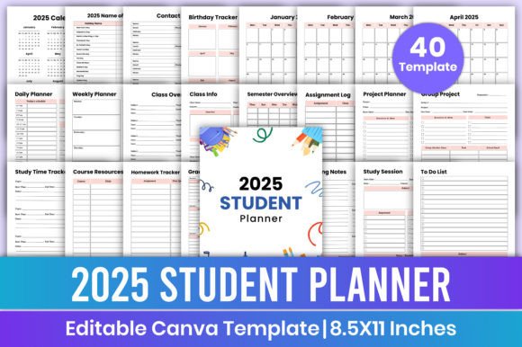 Download 2025 Student Planner Canva Template - Canva Collection