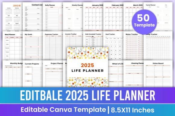 Download 2025 Life Planner Canva Template - Canva Collection