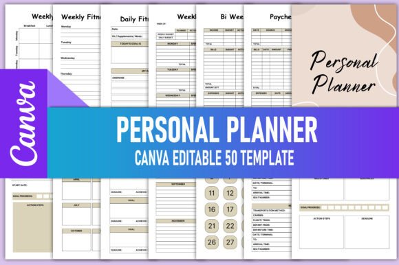 Download Editable Personal Planner Canva KDP - Canva Collection