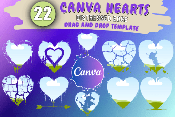 Download Canva Frames Heart Template Bundle - Canva Collection