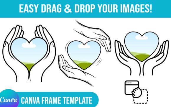 Download Heart Valentine Canva Frame Template - Canva Collection