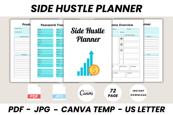 Download Side Hustle Planner Canva Template - Canva Collection
