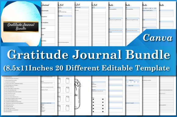 Download Gratitude Journal Bundle Canva Templates - Canva Collection