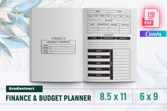 Download (KDP) Finance &amp; Budget Planner Canva - Canva Collection