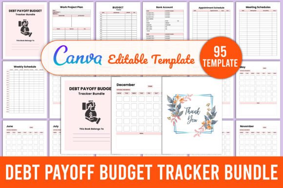 Download Debt Payoff Budget Tracker Bundle Canva - Canva Collection
