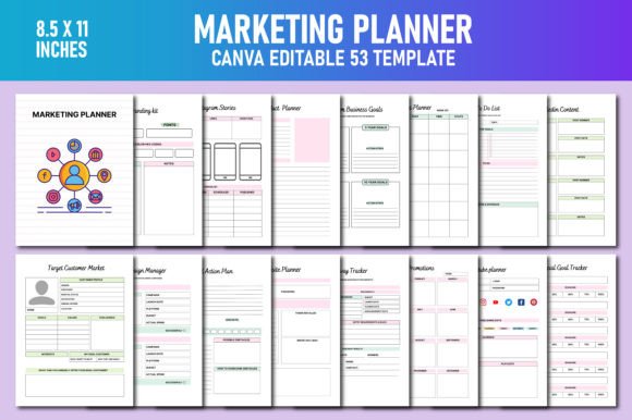 Download Marketing Planner Canva KDP - Canva Collection