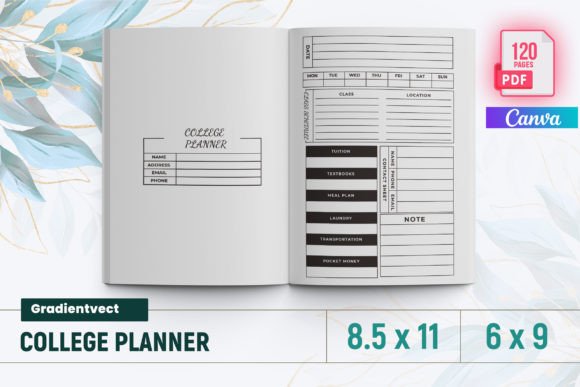 Download (KDP) College Planner Canva - Canva Collection