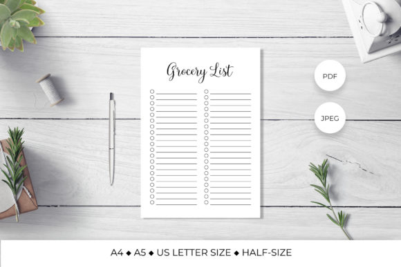 Download Grocery List. Planner Inserts Printable. - Planner inserts printable Collection