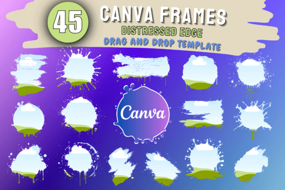 Download Drag and Drop Canva Frames Grunge Frames - Canva Collection