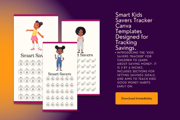 Download Kids Savers Tracker Canva Templates - Canva Collection