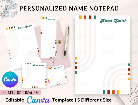 Download Personalized Name Notepad Canva Template - Canva Collection