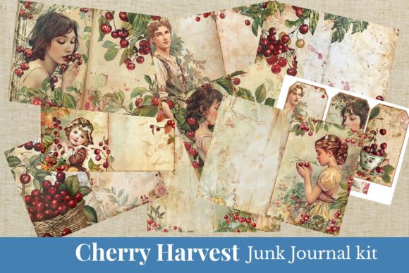 Download Cherry Harvest Junk Journal Digital Kit - Digital Collection