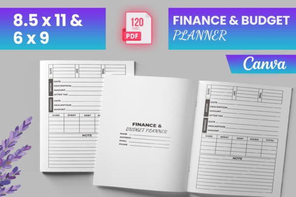 Download Finance &amp; Budget Planner Canva (KDP) - Canva Collection