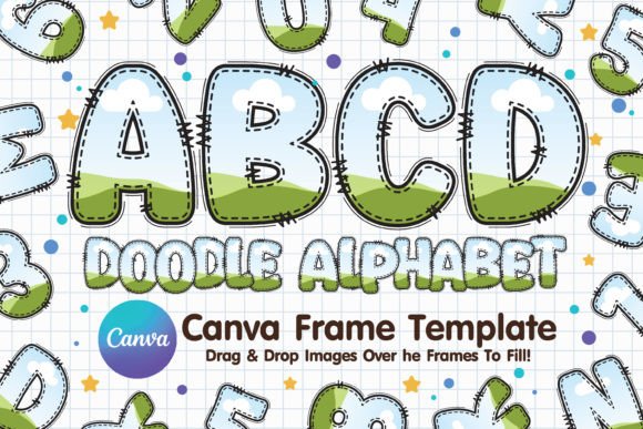 Download Doodle Alphabet Canva Frame - Canva Collection