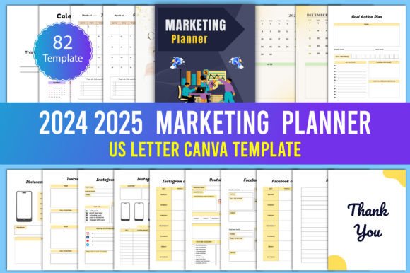 Download 2024-2025 Marketing Planner Canva - Canva Collection