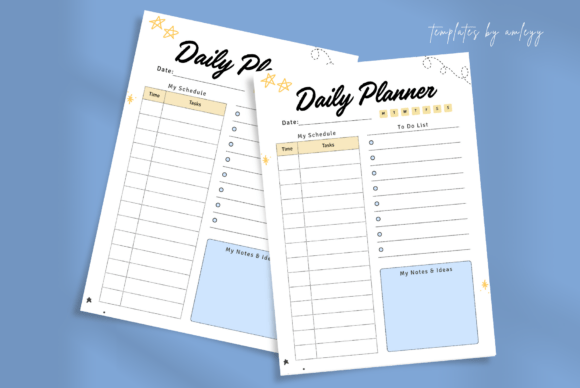 Download Cute Kawaii Daily Planner Template Canva - Canva Collection