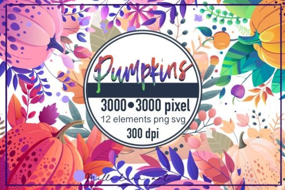 Download Fall Graphics Pastel Chic Pumpkins SVG - Fall graphics Collection