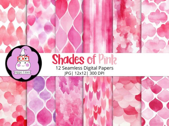 Download Shades of Pink Digital Papers - Digital Collection