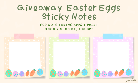 Download Giveaway Easter Digital Sticky Notes - Digital Collection