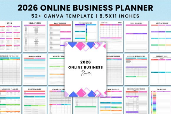 Download 2026 Online Business Planner for Canva - Canva Collection