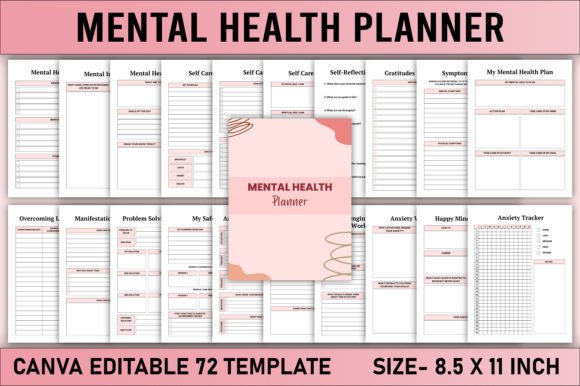 Download Editable Mental Health Planner Canva - Canva Collection
